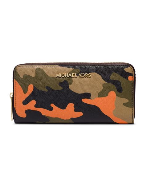 michael kors jet set camo wallet|michael kors wallet double zip.